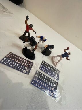 Madden NFL Football Figures Lot of 5 Buccaneers Bills Bears Ravens Colts + Decal